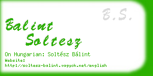 balint soltesz business card