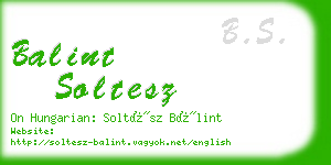 balint soltesz business card